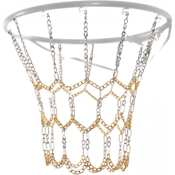 STALOWA SIATKA ŁAŃCUCHOWA DO OBRĘCZY KOSZ 12 UCHWYTÓW ENERO