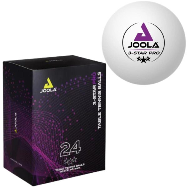PIŁECZKI DO TENISA STOŁOWEGO JOOLA PRO 3 STAR 24SZT BIAŁE