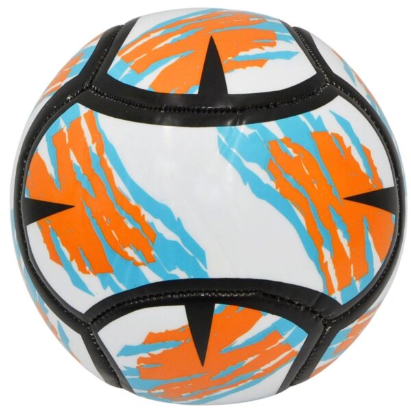PIŁKA NOŻNA ENERO 6 PANELI R.2 POMARAŃCZOWO TURKUSOWA